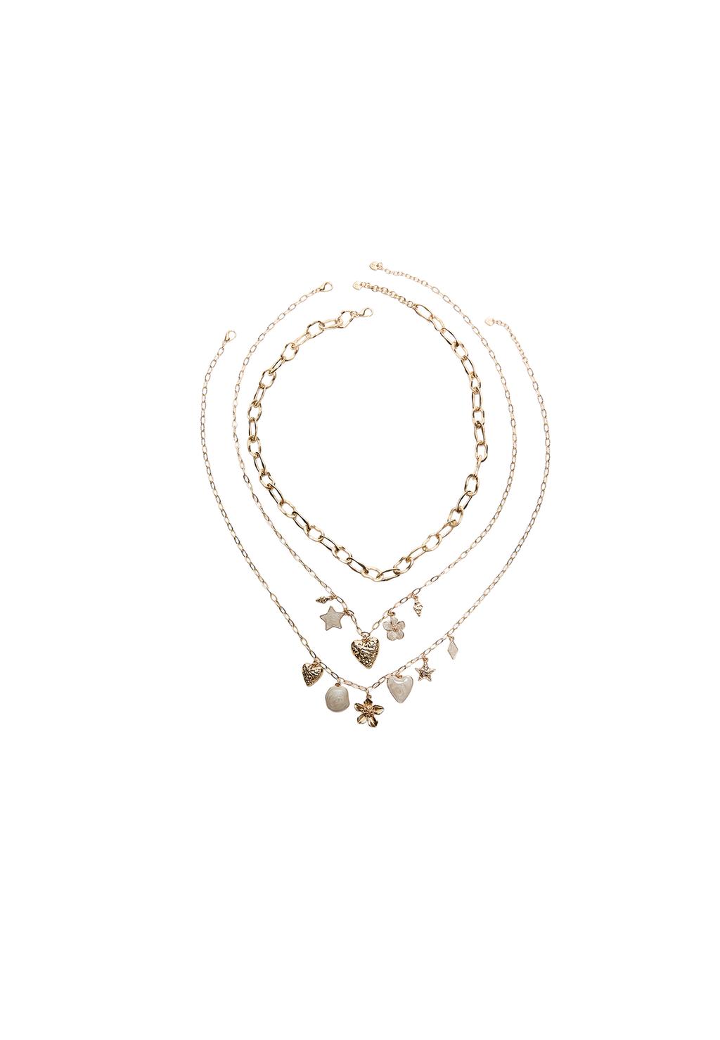 Set 3 collares multi charm esmalte