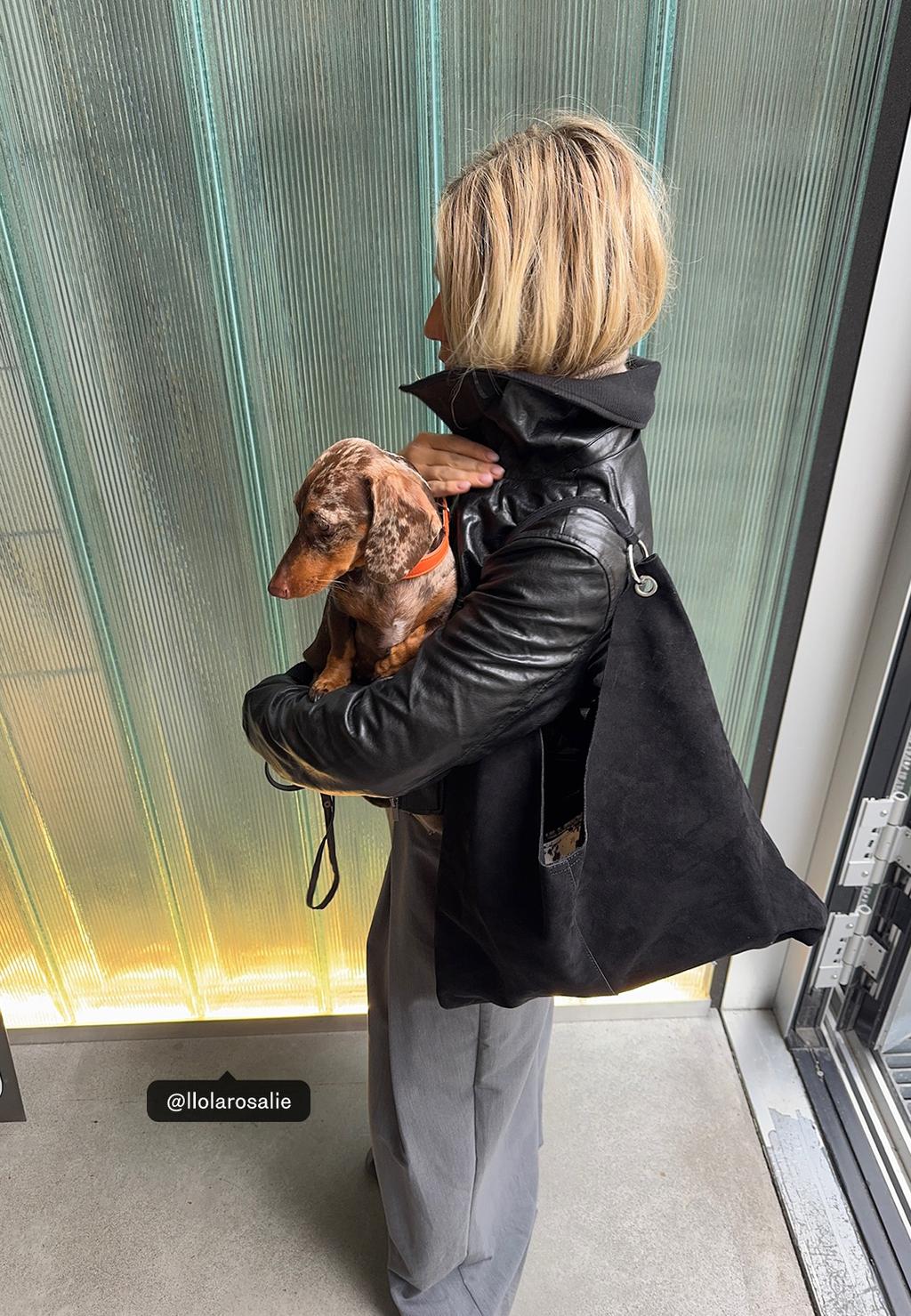 Bolso hombro anillas piel