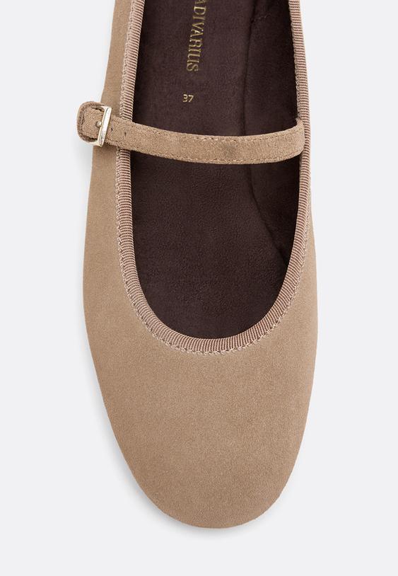 leather mary jane ballet flats