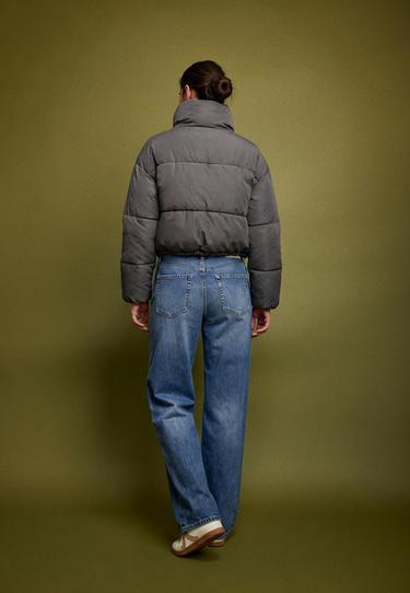 Basic hooded puffer jacket — Dark grey 5