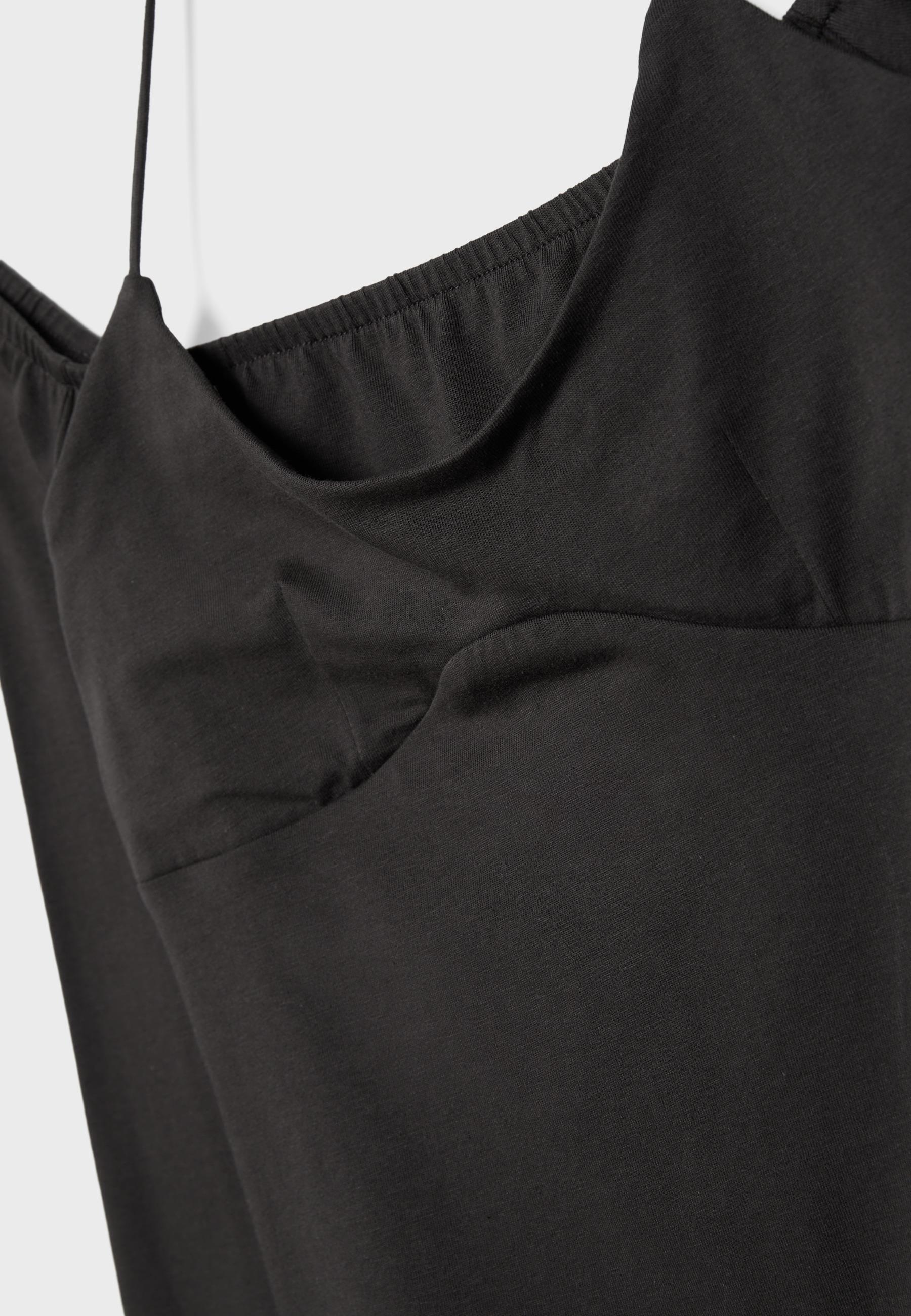 Long sleeve halter neck T-shirt — Brown
