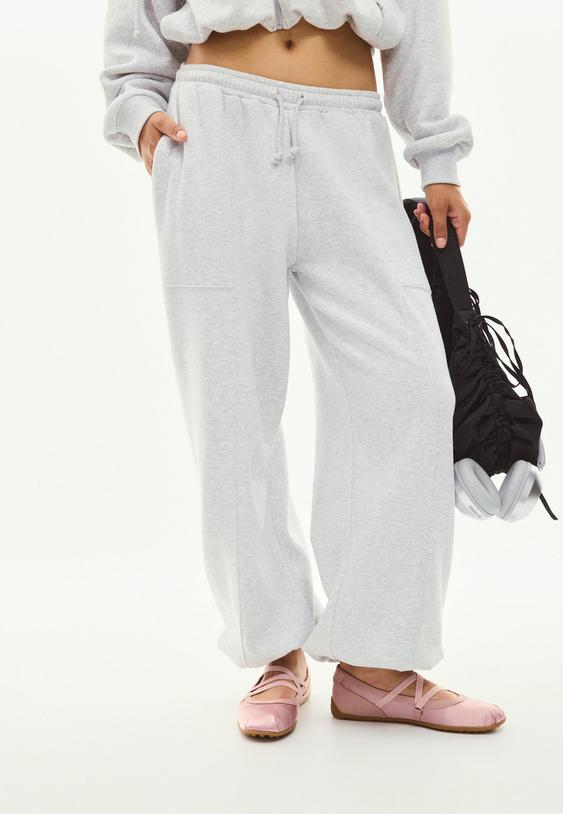 stoper detaylı sardonlu barrel jogger pantolon
