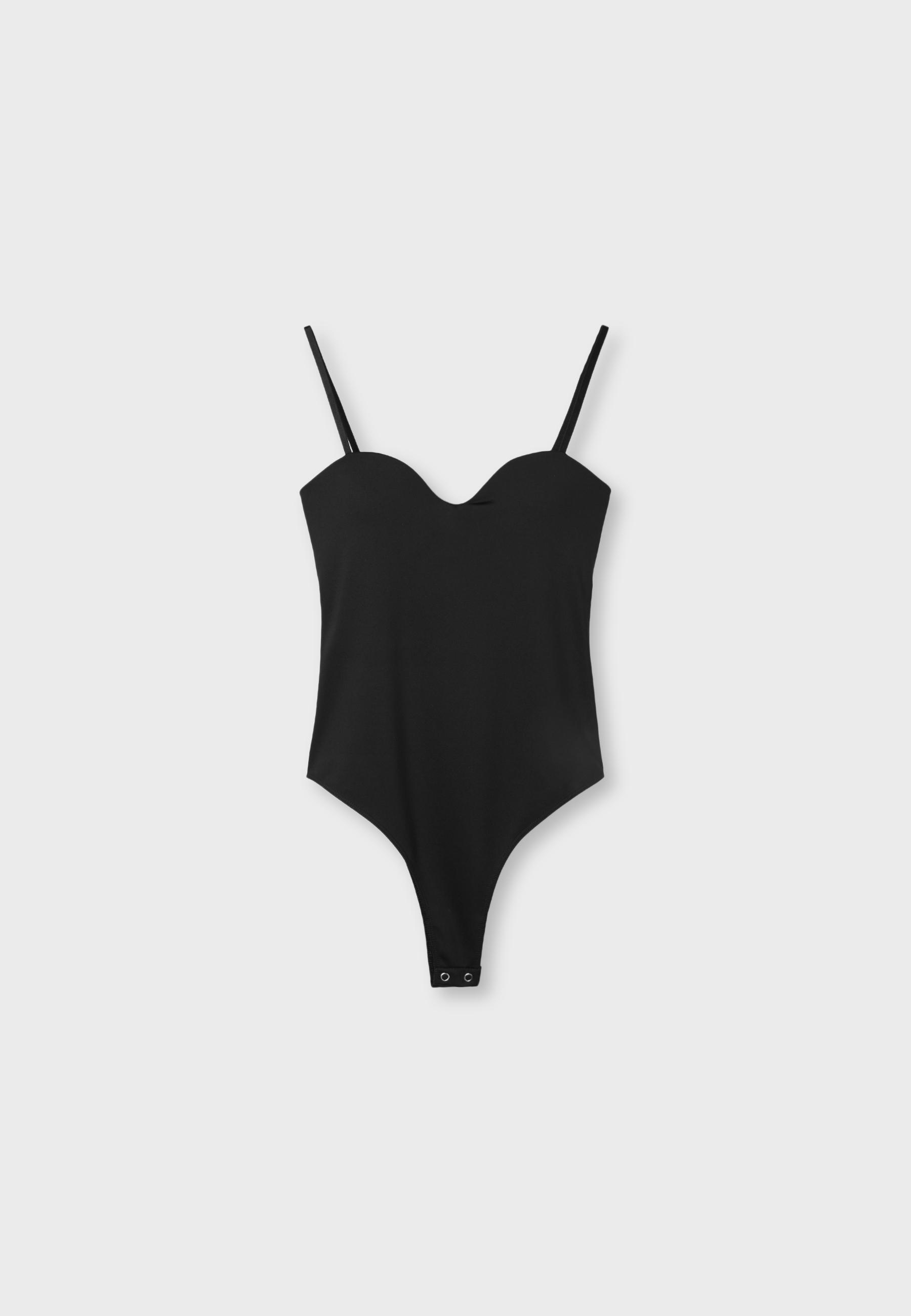 Padded cup bodysuit — Black