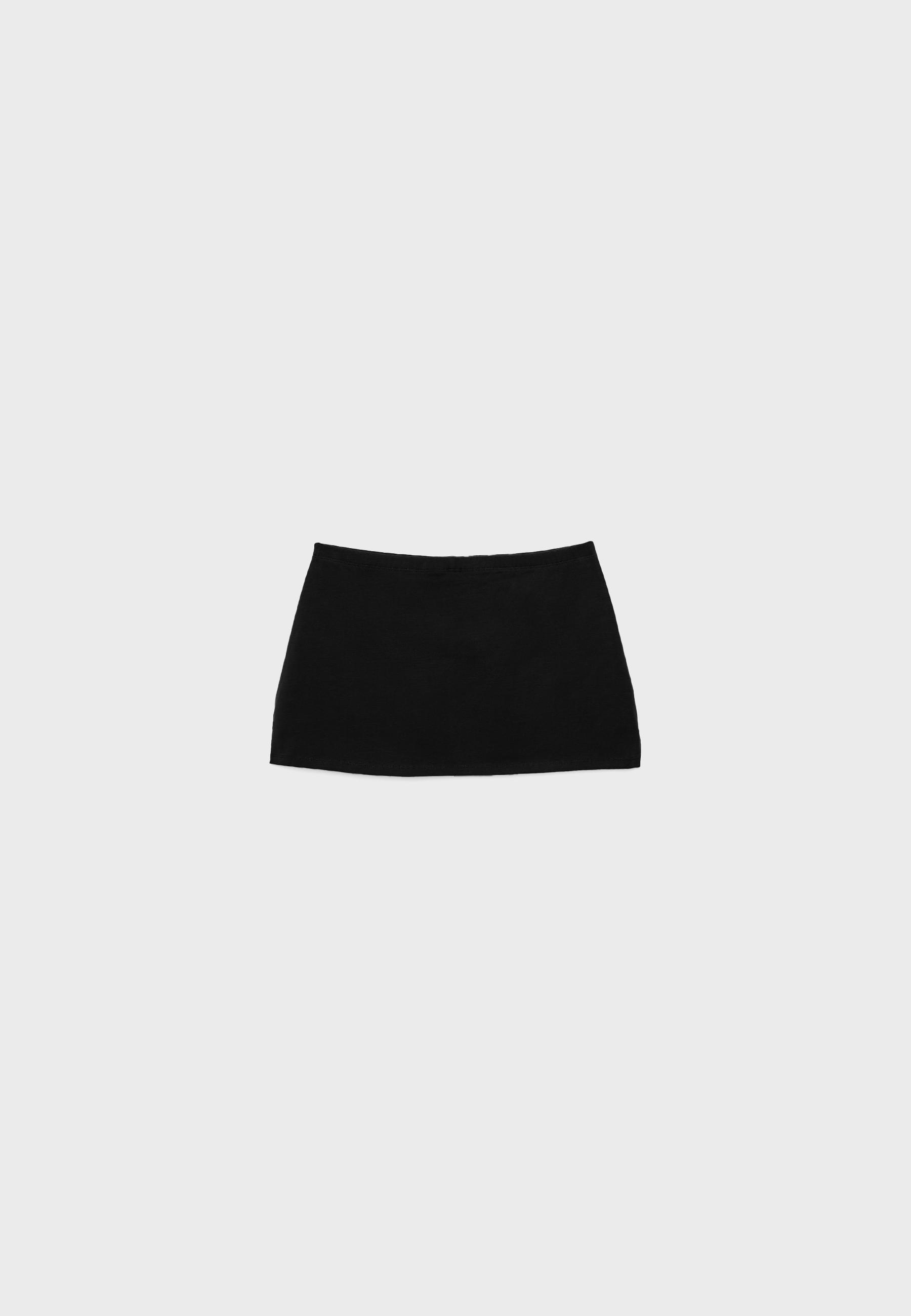 Basic knit skort — Black