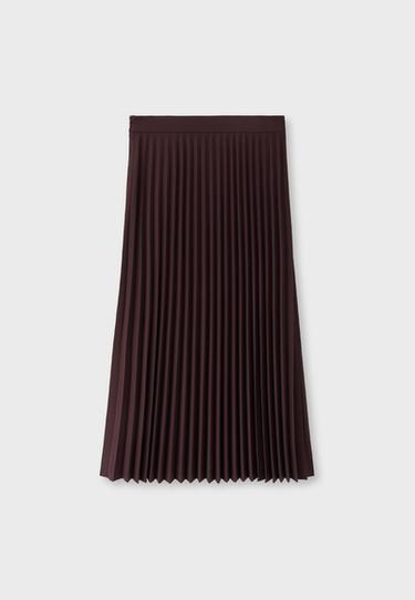 Pleated maxi skirt — Brown 7