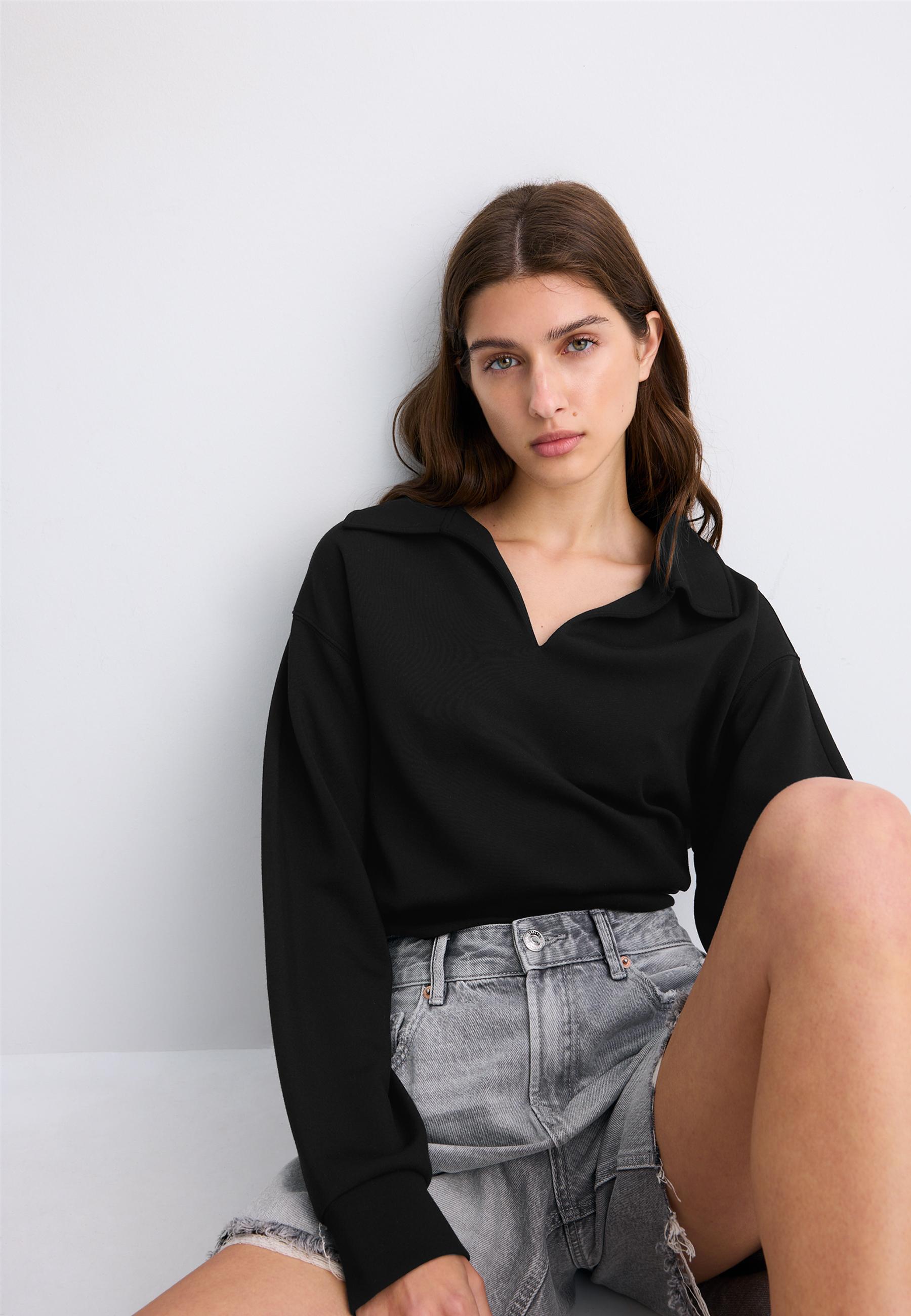 Soft-touch sweatshirt — Black