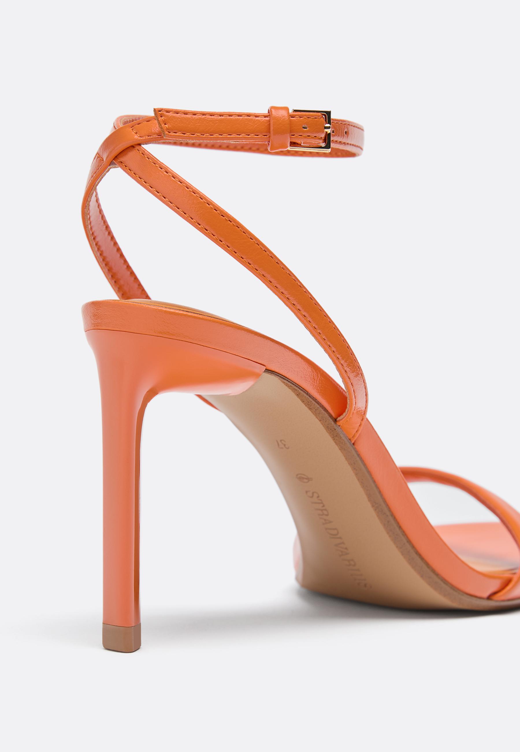 Stiletto heeled sandals — ORANGE