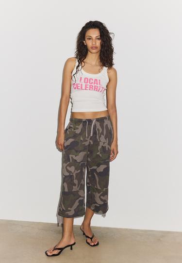 Printed relaxed fit Bermuda shorts — Khaki 6
