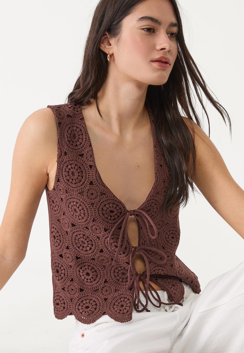 Gilet combinato crochet