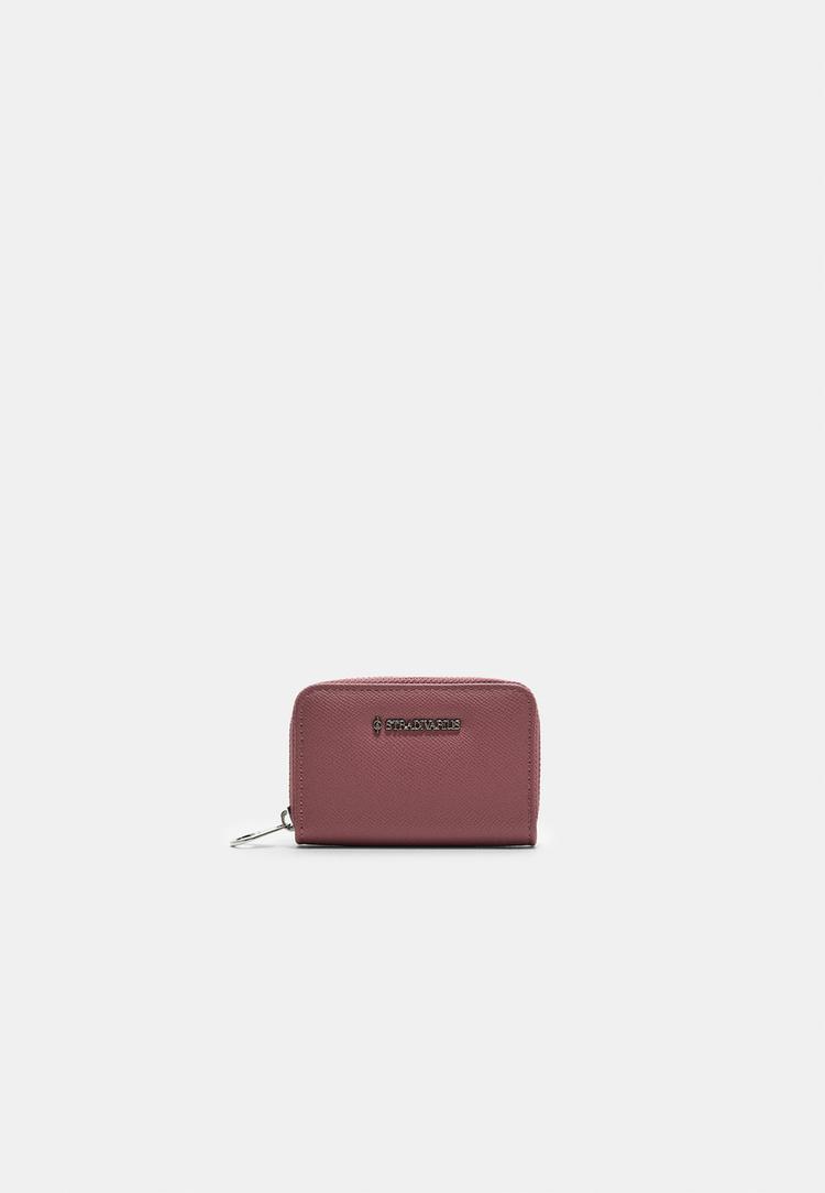 Stradivarius Basic Peněženka Se Zipem Bordó Os