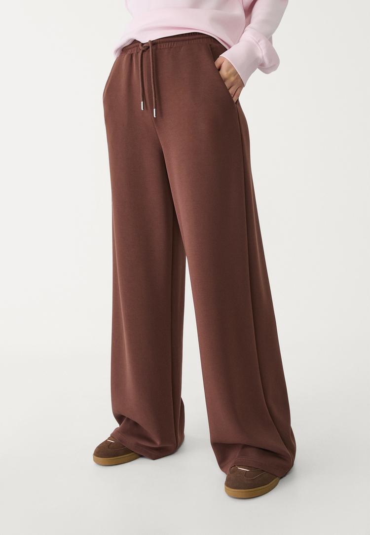 pantalon palazzo doux au toucher
