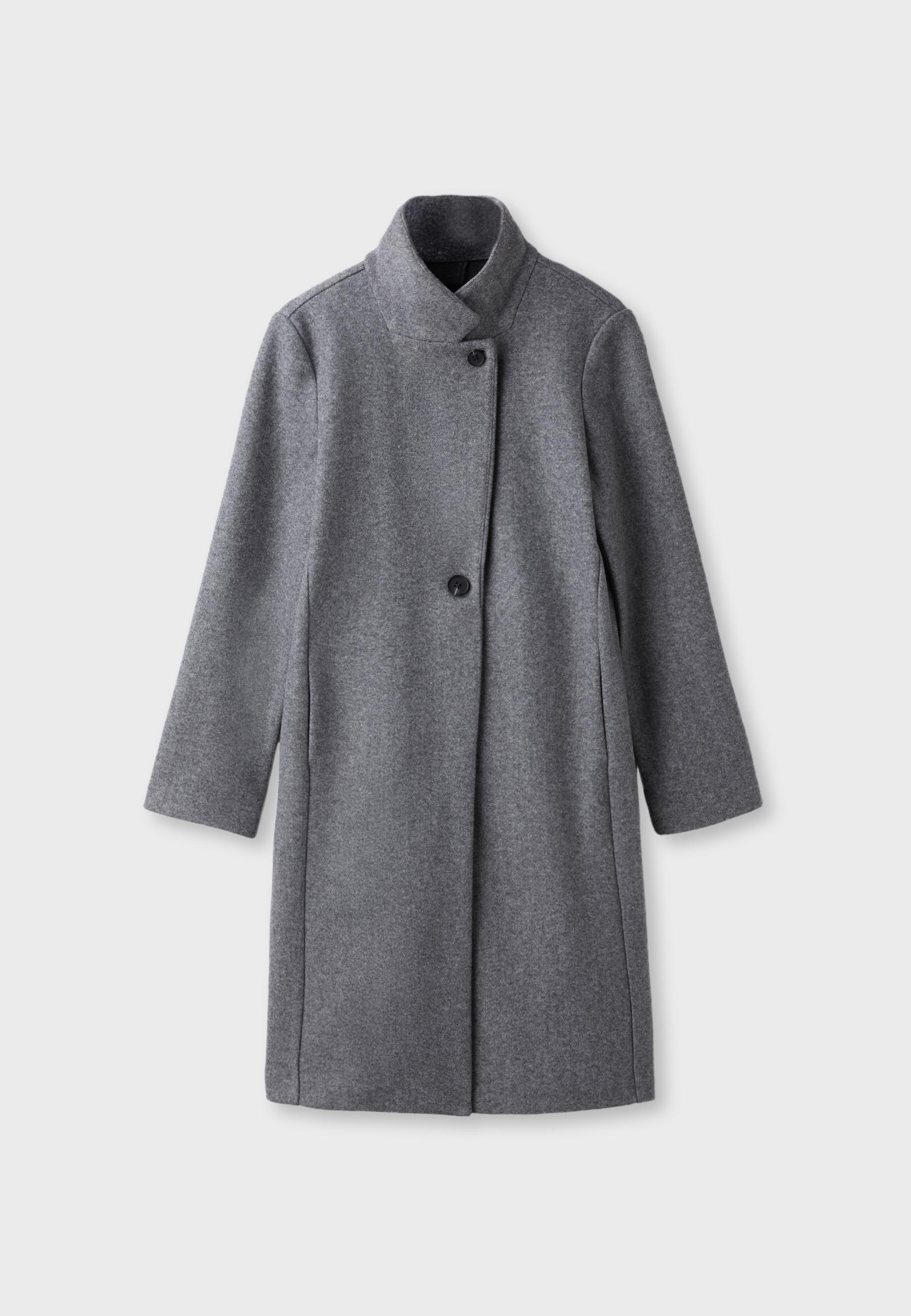 Basic soft-touch coat — Dark grey