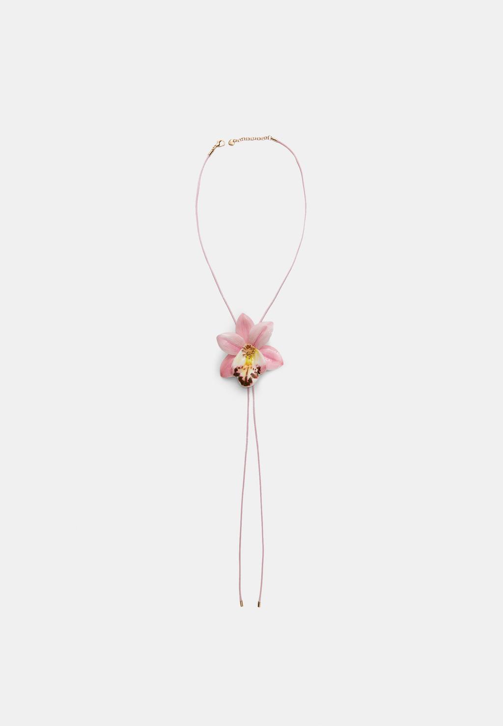 Collar flor orquídea