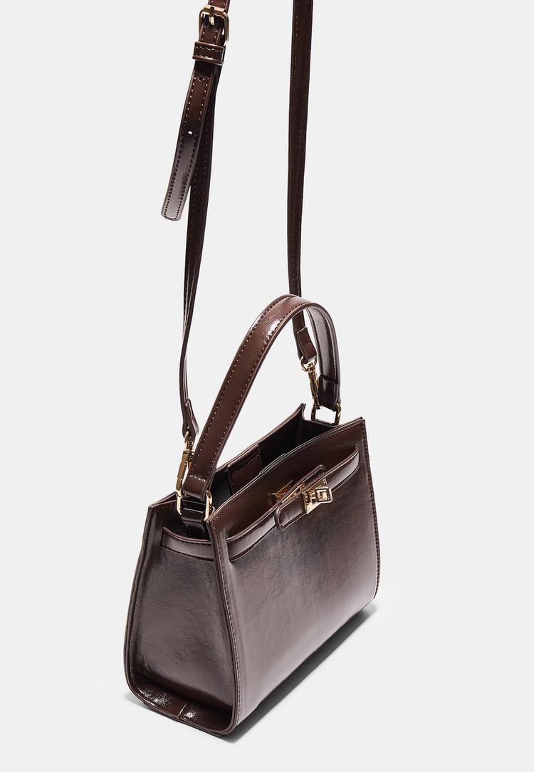 bolso bandolera efecto piel