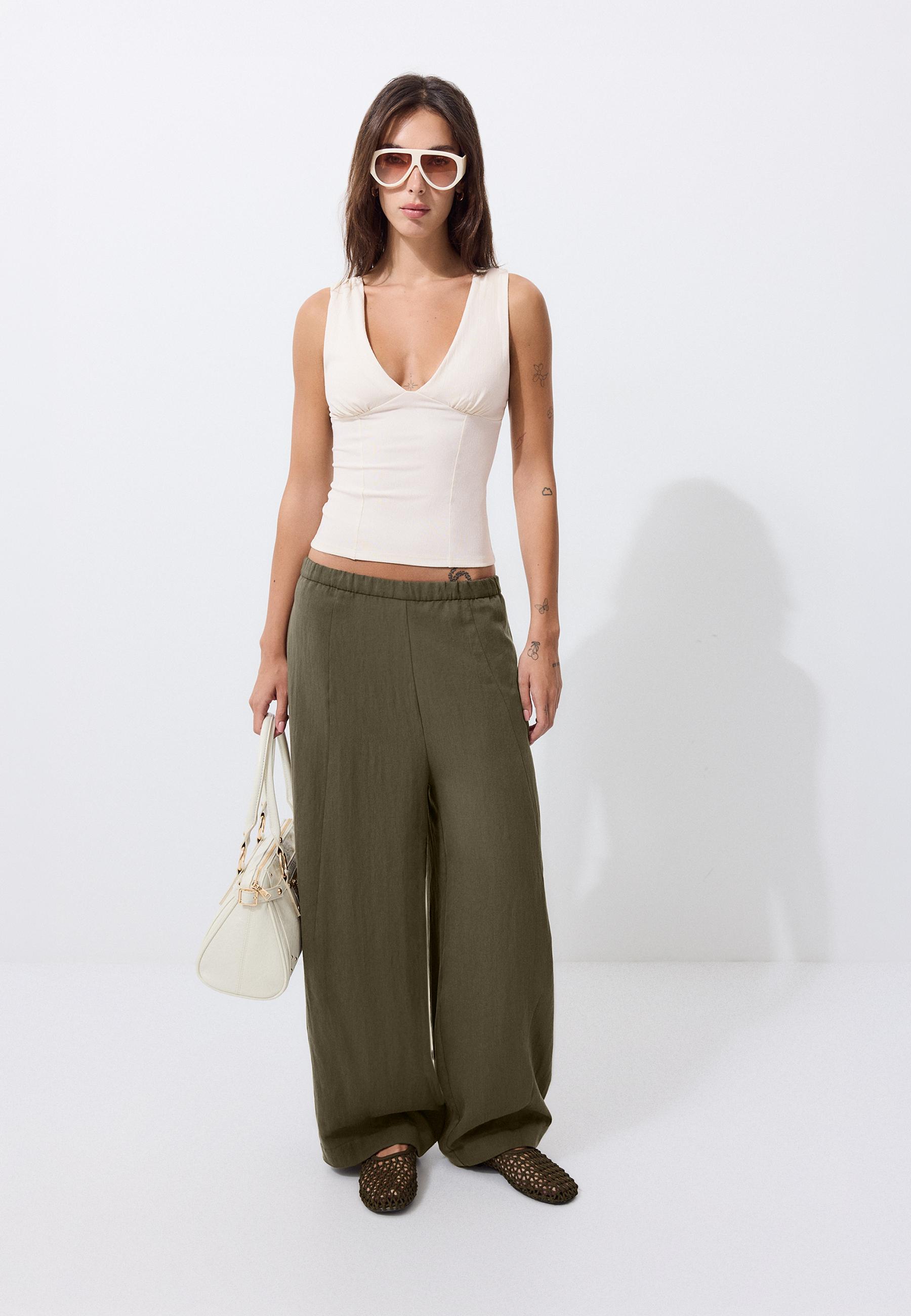 Stradivarius Tailored Τοπ Με Φαρδιές Τιράντες Του Πάγου S