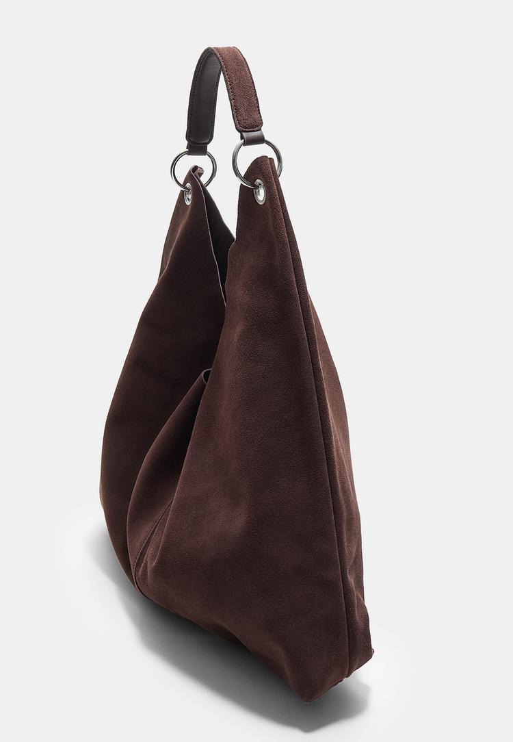 bolso hombro anillas piel