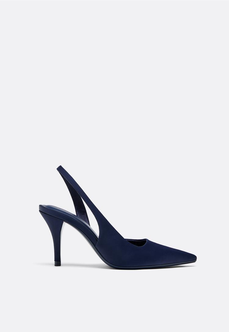 saten yuzeyli topuklu ayakkablar