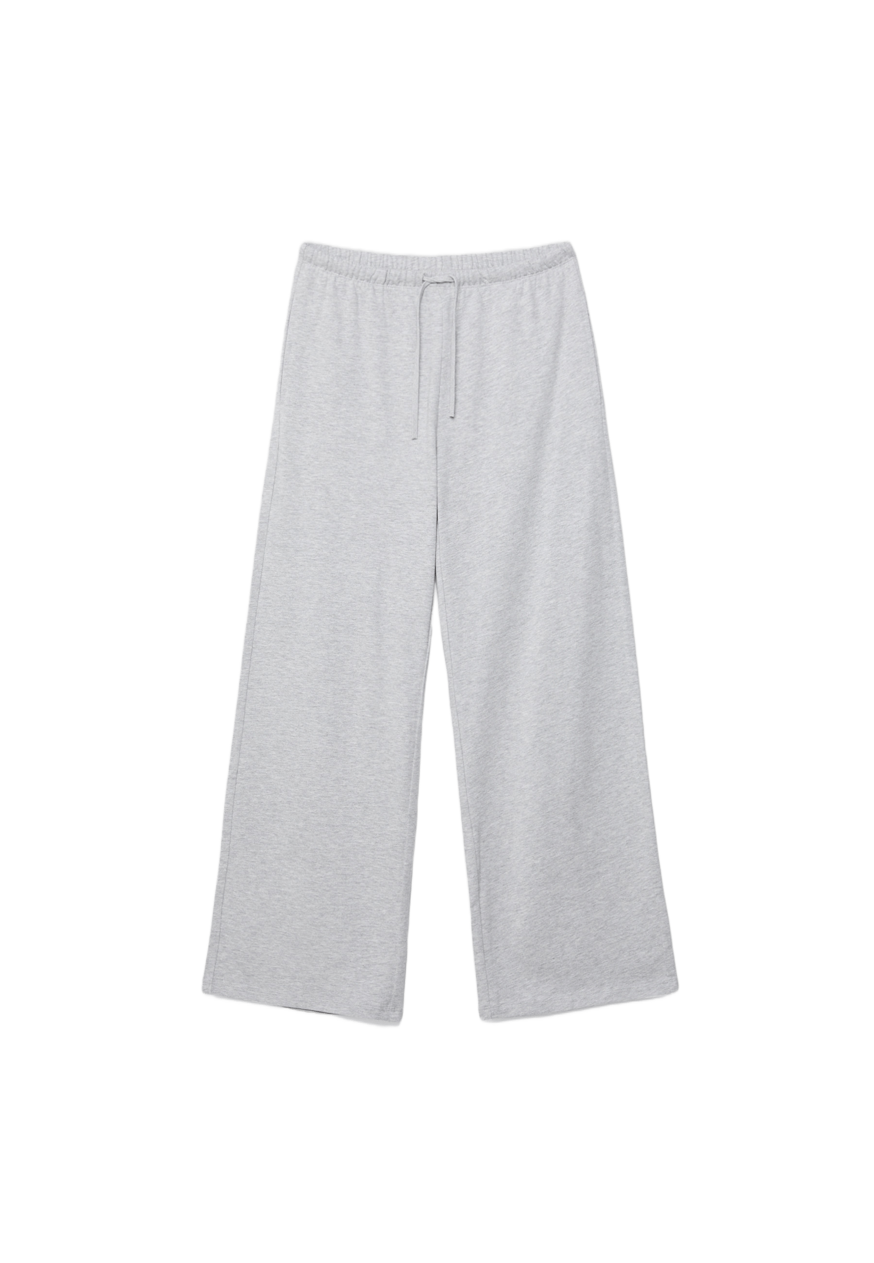 Wide-leg jogger trousers — Grey melange
