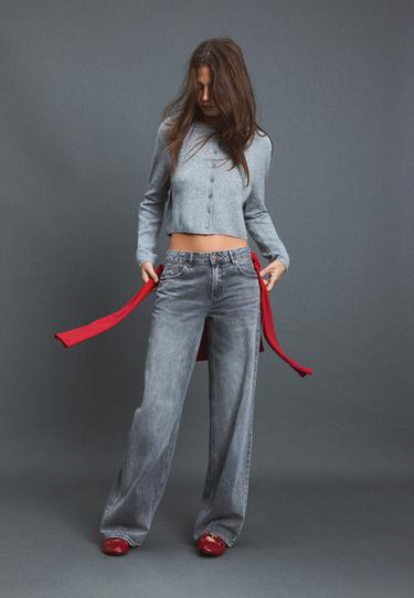 Soft-touch button-up knit cardigan — Grey 1