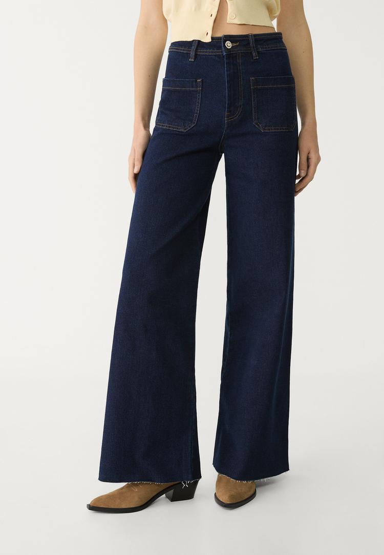 jeans straight fit bolsillos