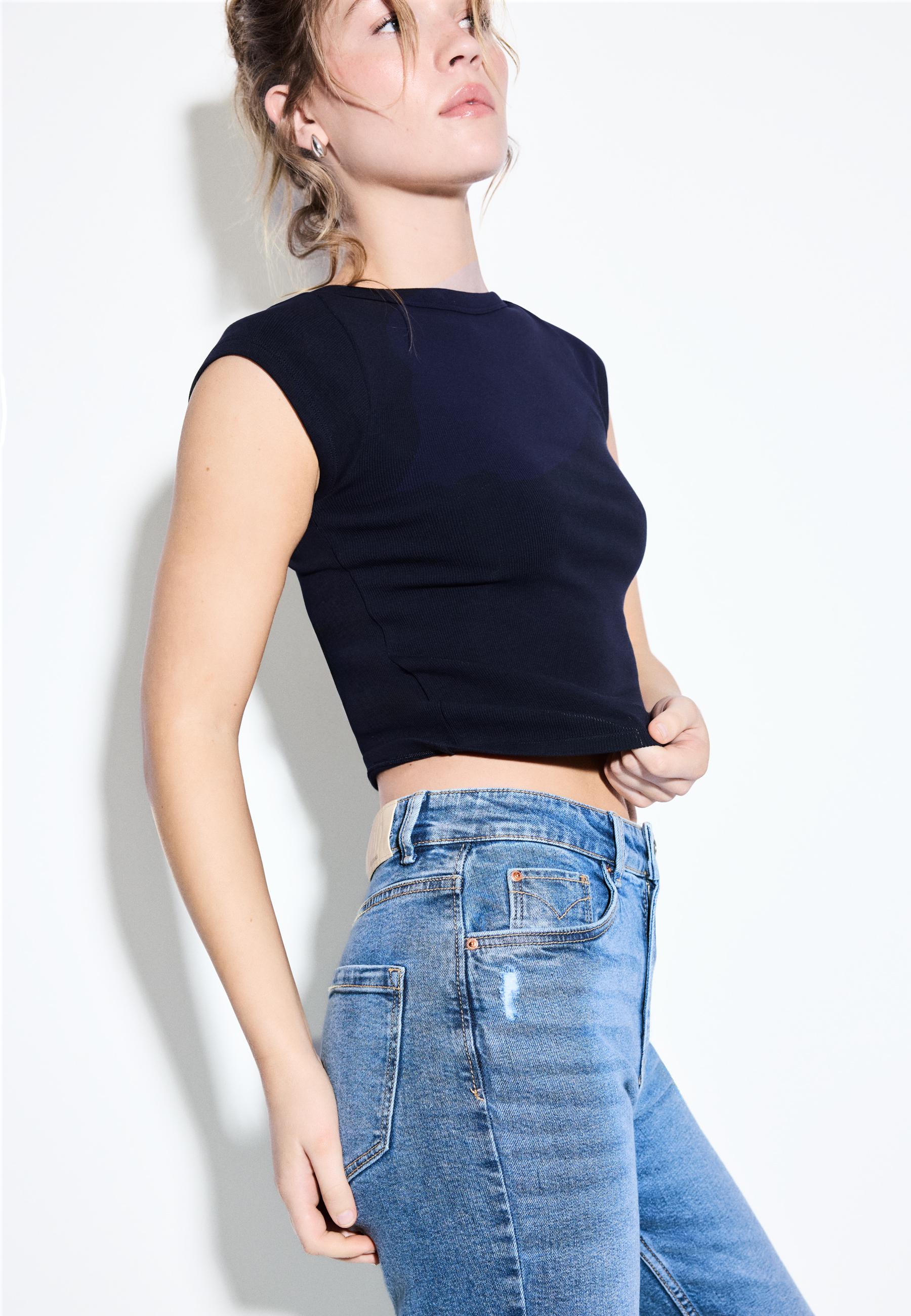 D10 mom fit dar kesim jean - Görsel 4