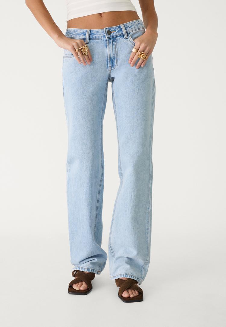 jeans straight low waist
