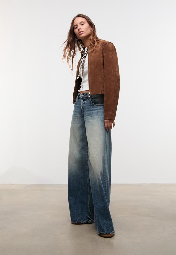 100 leather cropped jacket