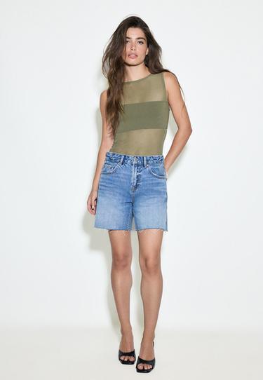 D93 Longline shorts — MEDIUM DENIM WASH 2