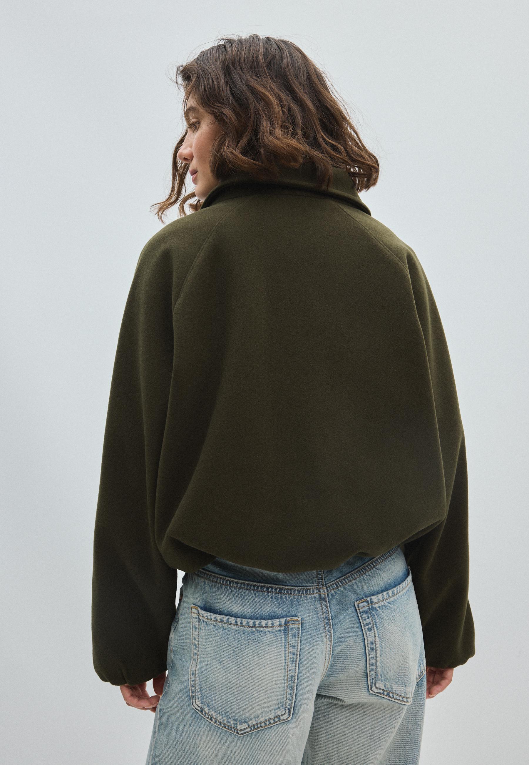 Soft-touch bomber jacket — Khaki