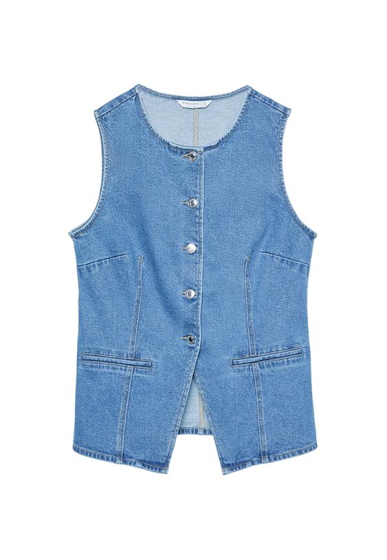 Düğmeli denim top_2