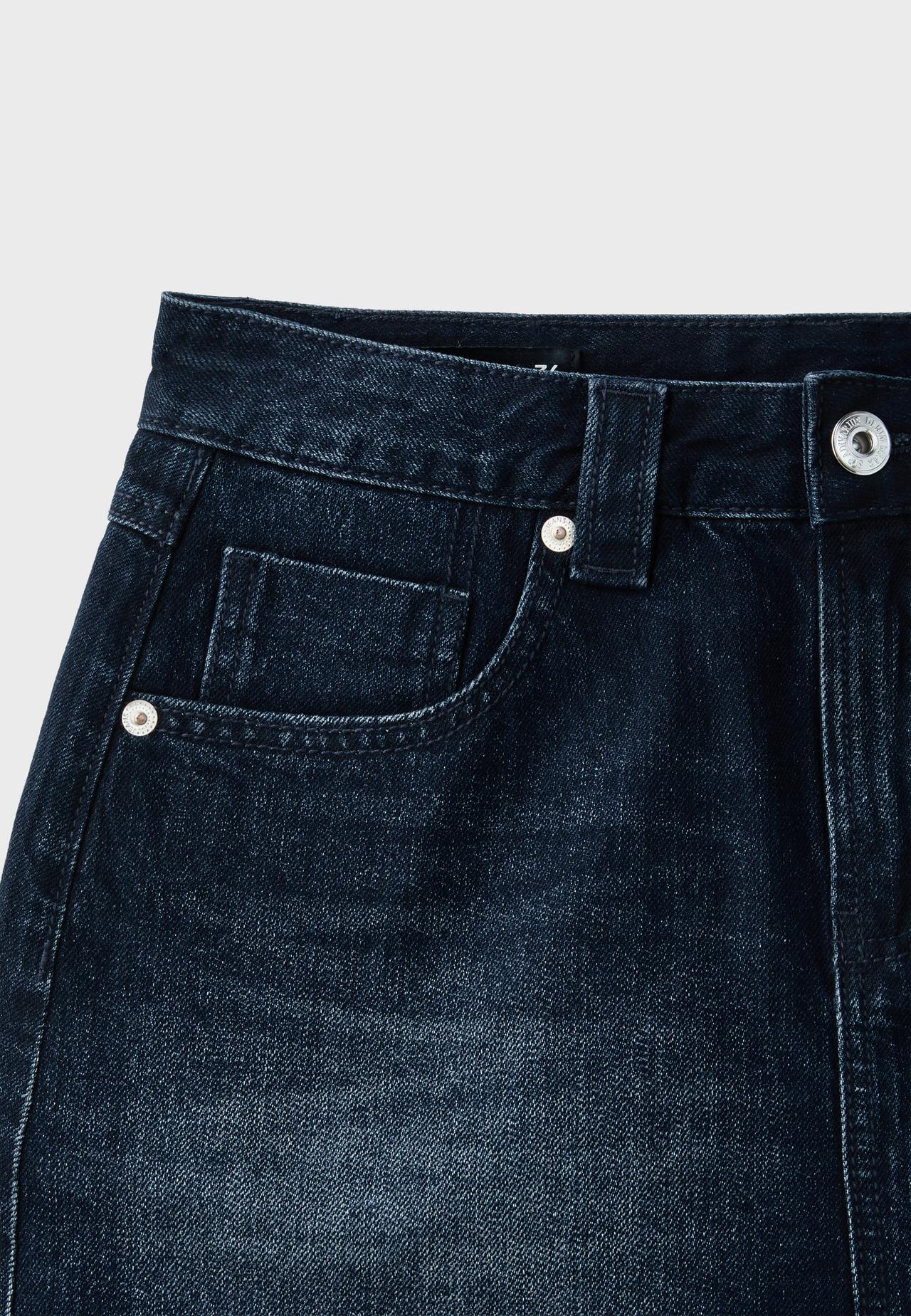 D62 denim skort — LIGHT GREY DENIM WASH