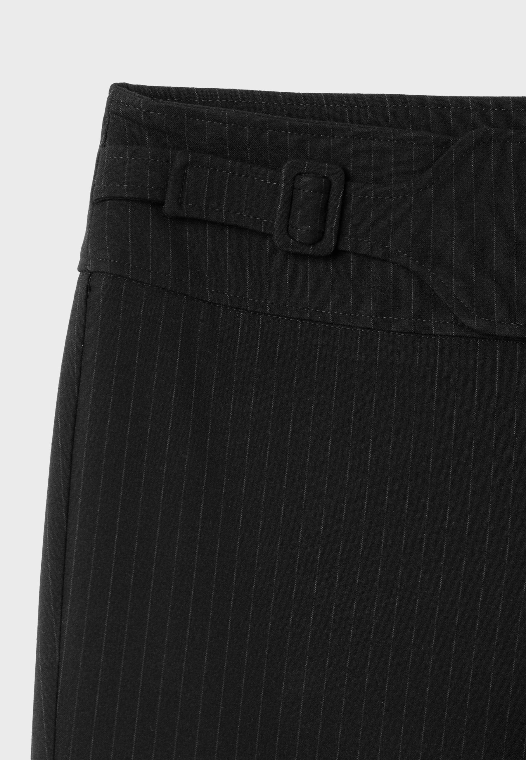 Stradivarius Çizgili toka detaylı straight fit pantolon