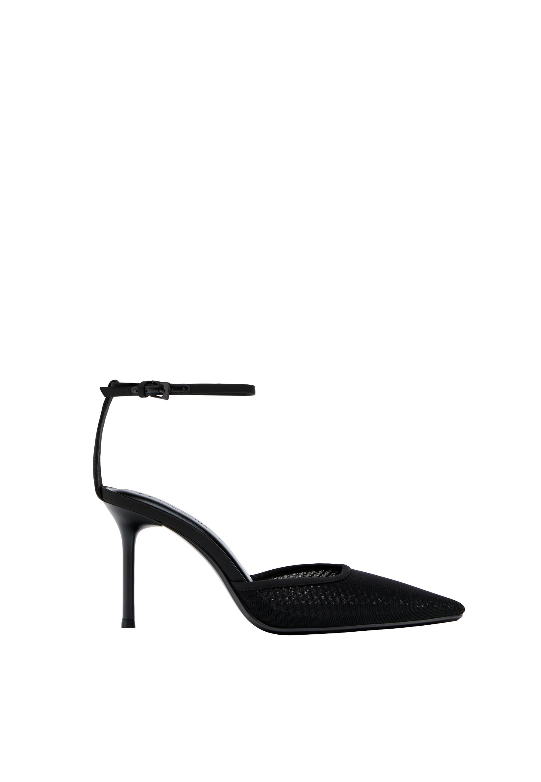 Mesh heel shoes — BLACK