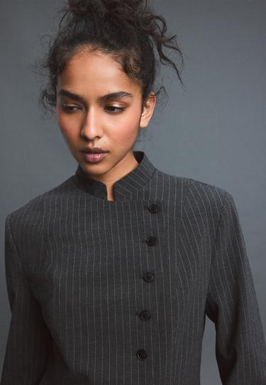 Asymmetric multi-button blazer — Dark grey 4