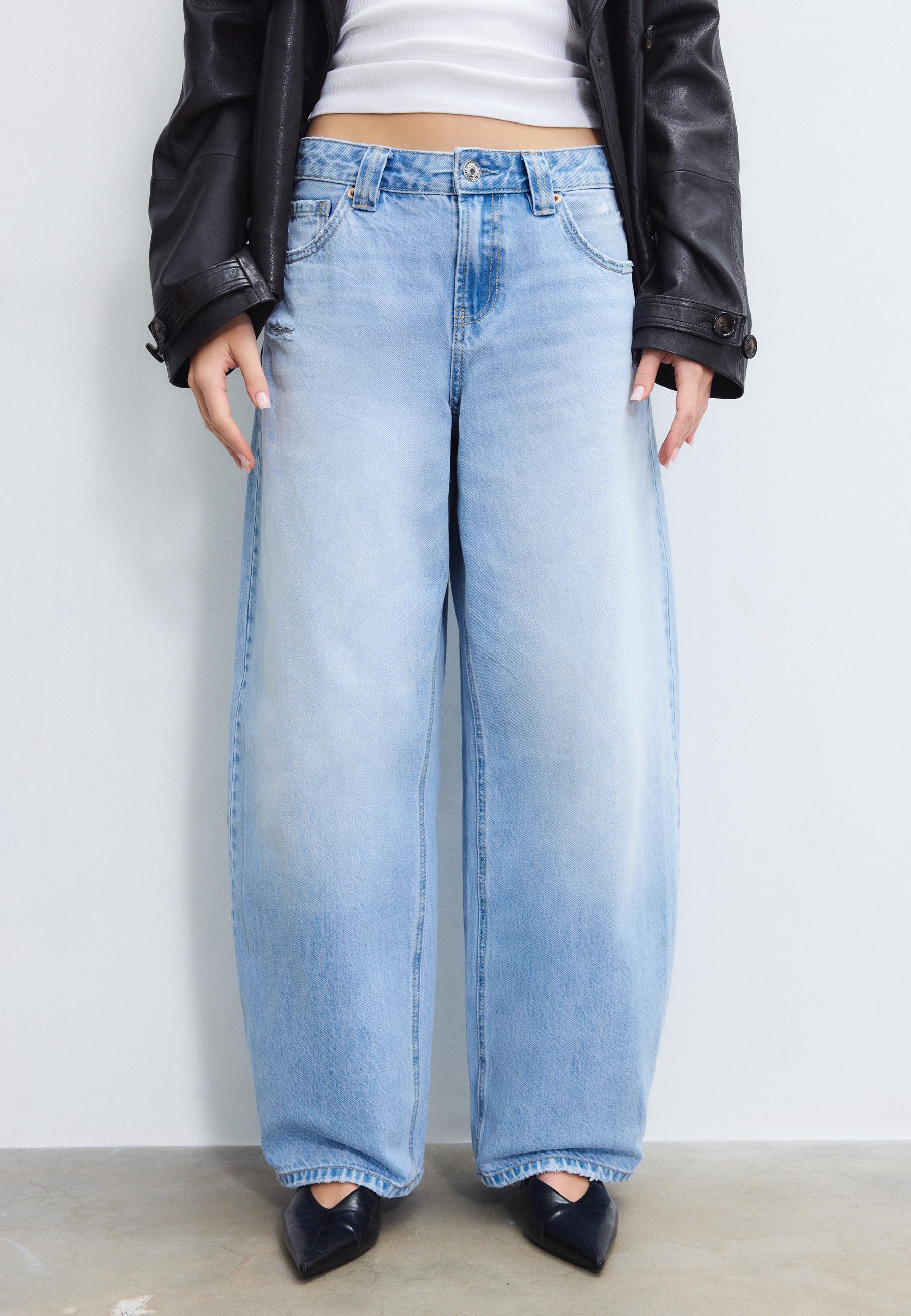 D80 Barrel fit jeans — MEDIUM LIGHT BLUE DENIM