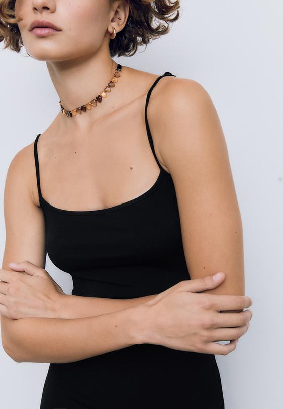 vestito lungo a bretelline