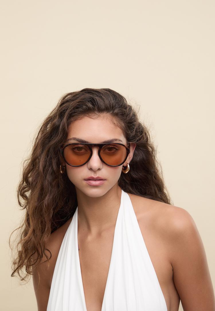 top halter fruncido