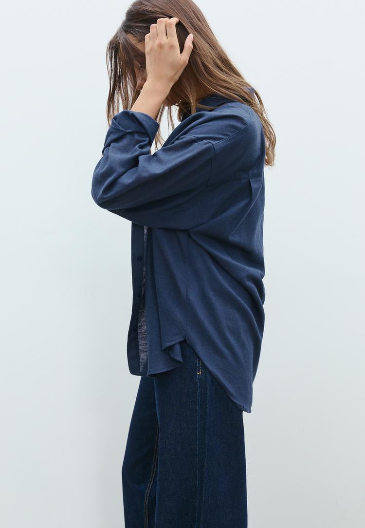 linen blend shirt