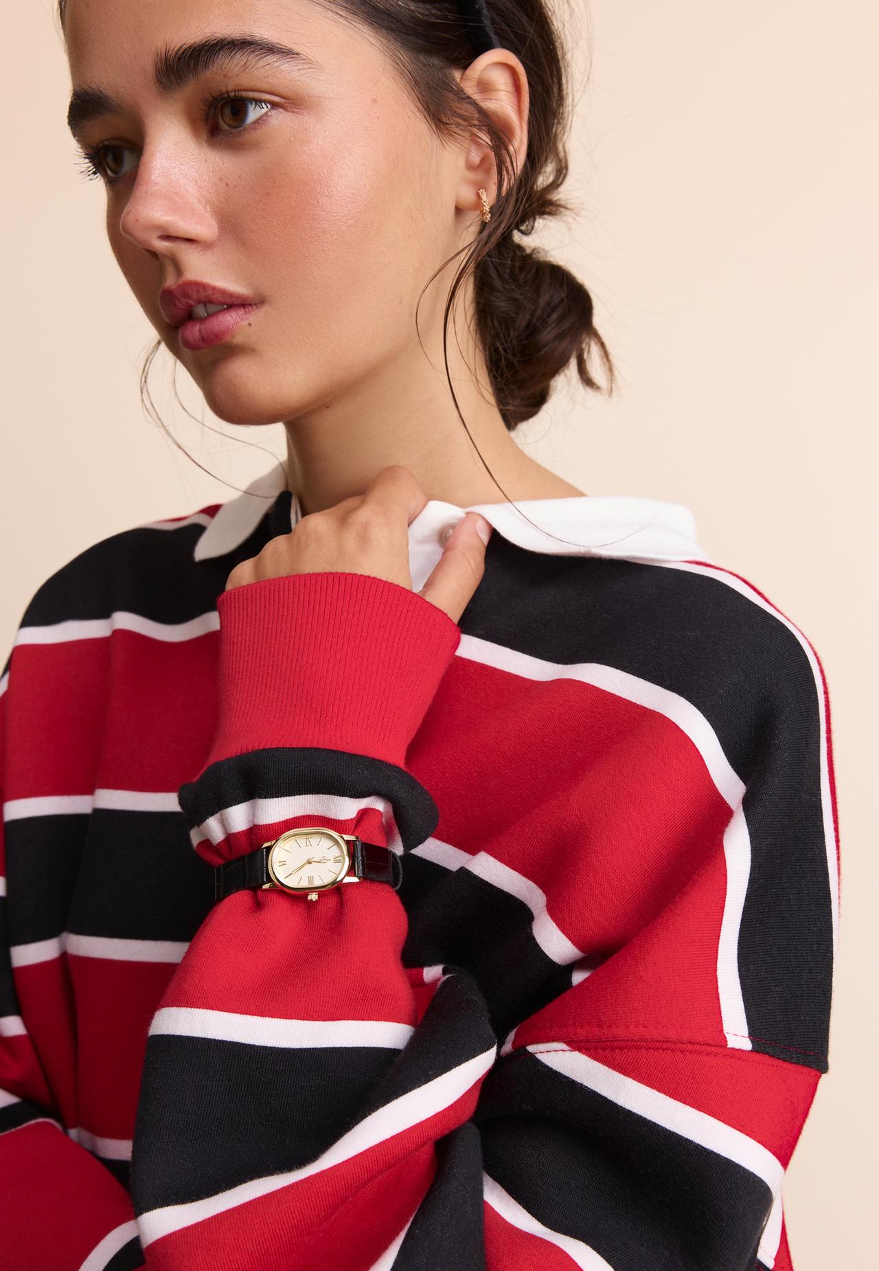Oval watch bracelet — Black