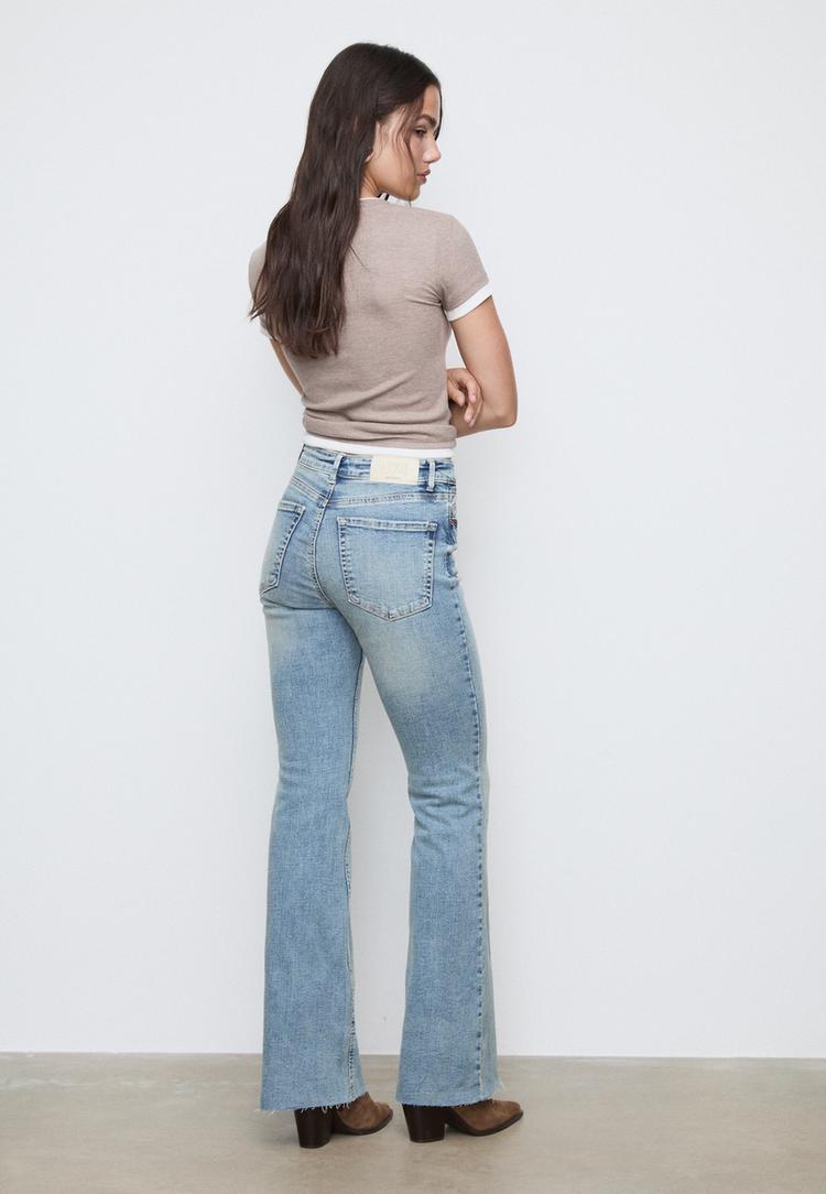slit fit flared jeans