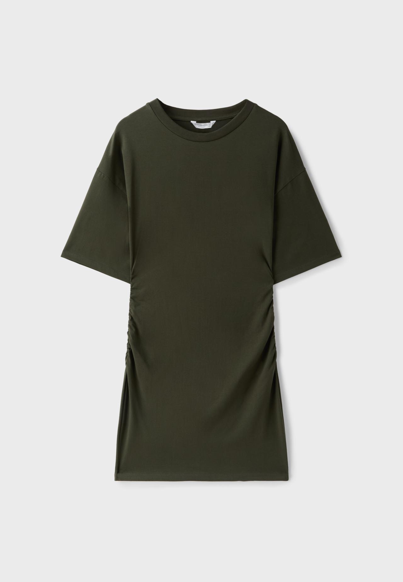 Short T-shirt dress — Khaki
