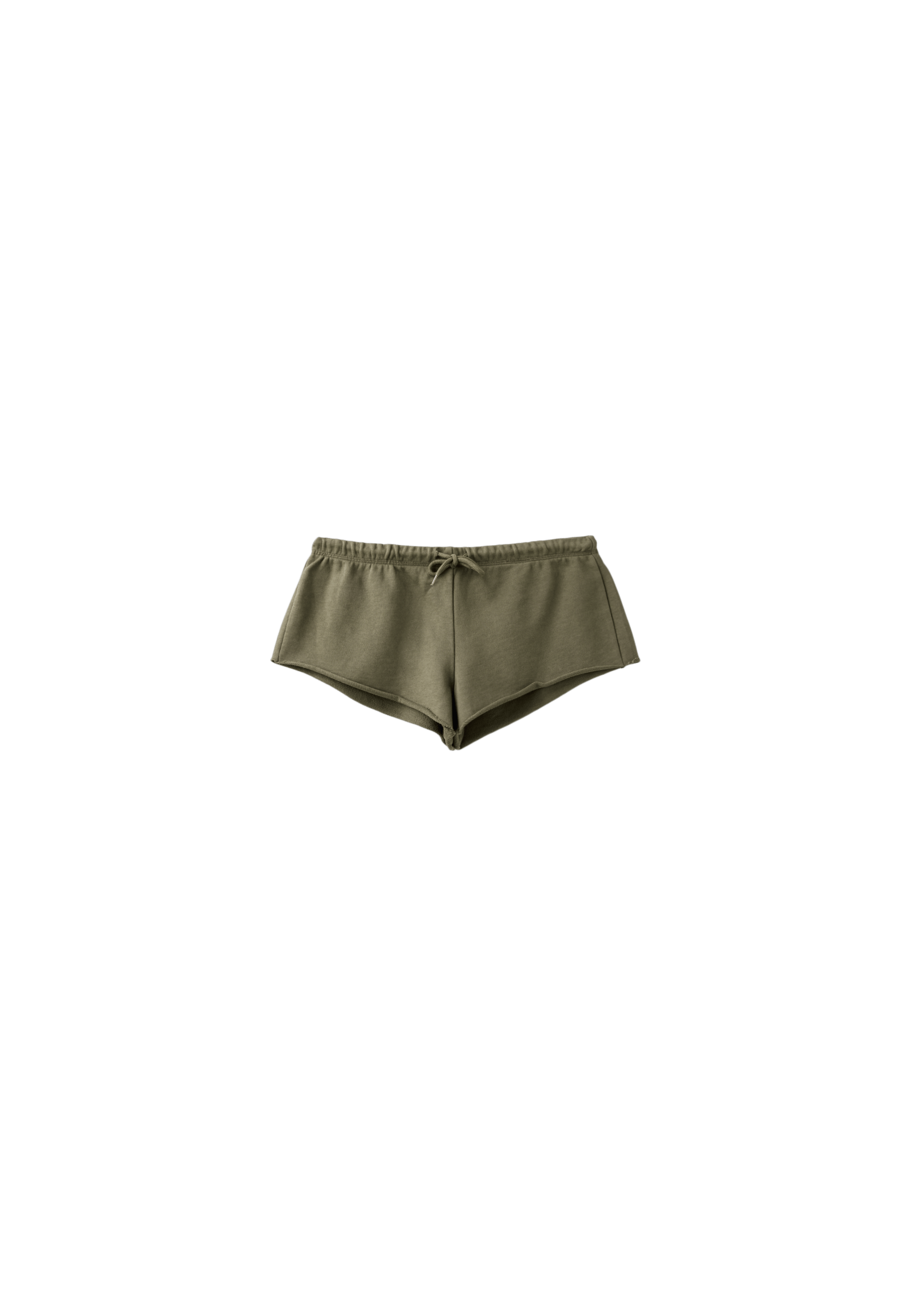 Plush mini shorts — Khaki
