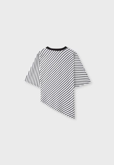 Striped short sleeve T-shirt — Ecru 8