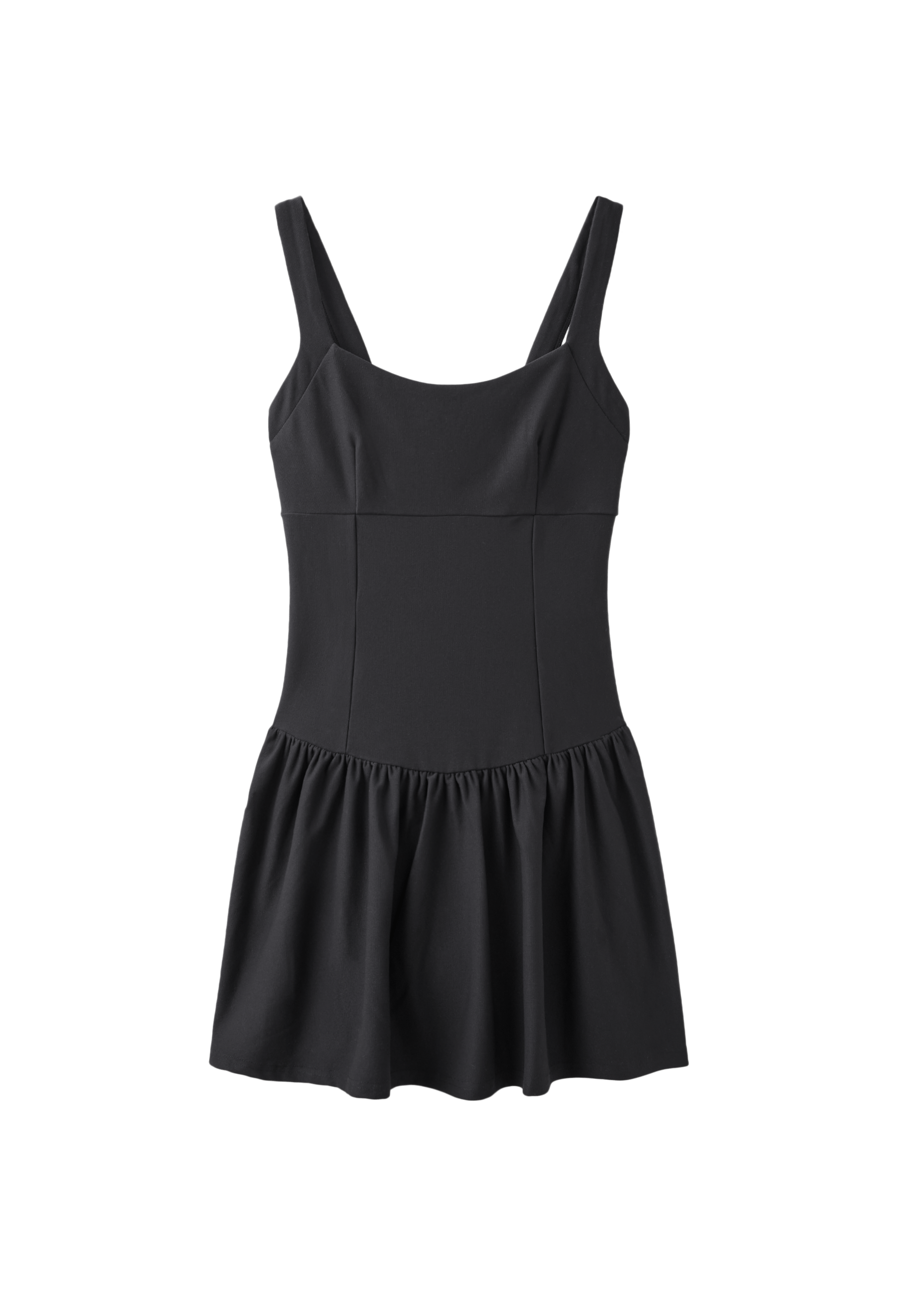 Short dress-style jumpsuit — Black