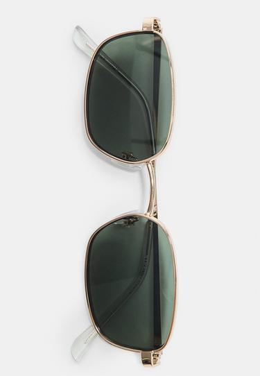 Rectangular metal sunglasses — Gold 5