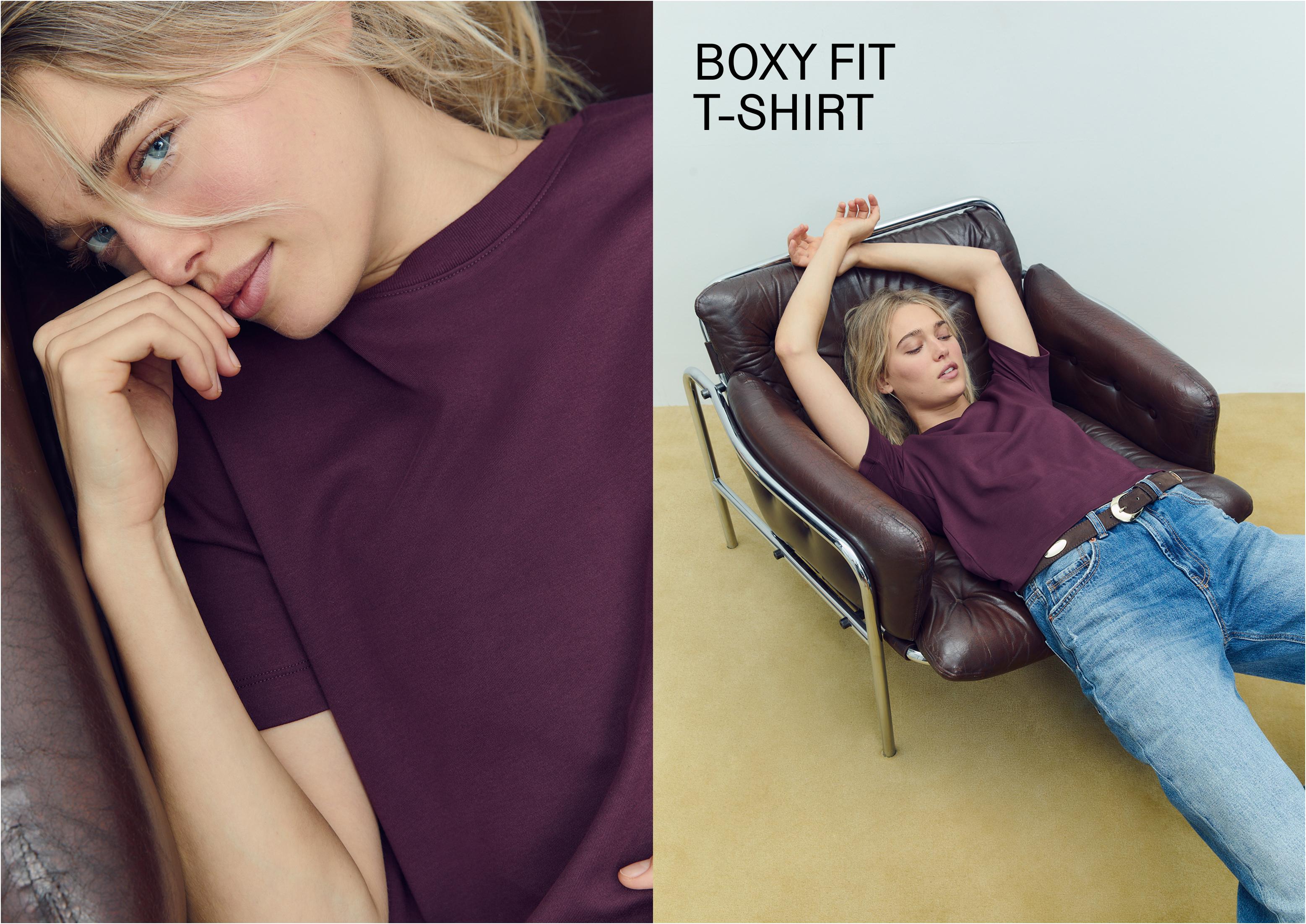 B01 Heavyweight regular fit basic T-shirt — AUBERGINE