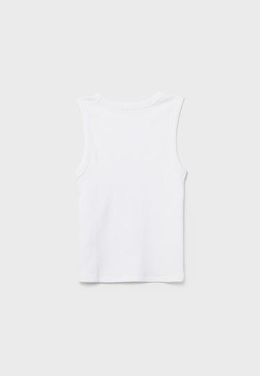 B04 Fitted basic sleeveless top — White 7