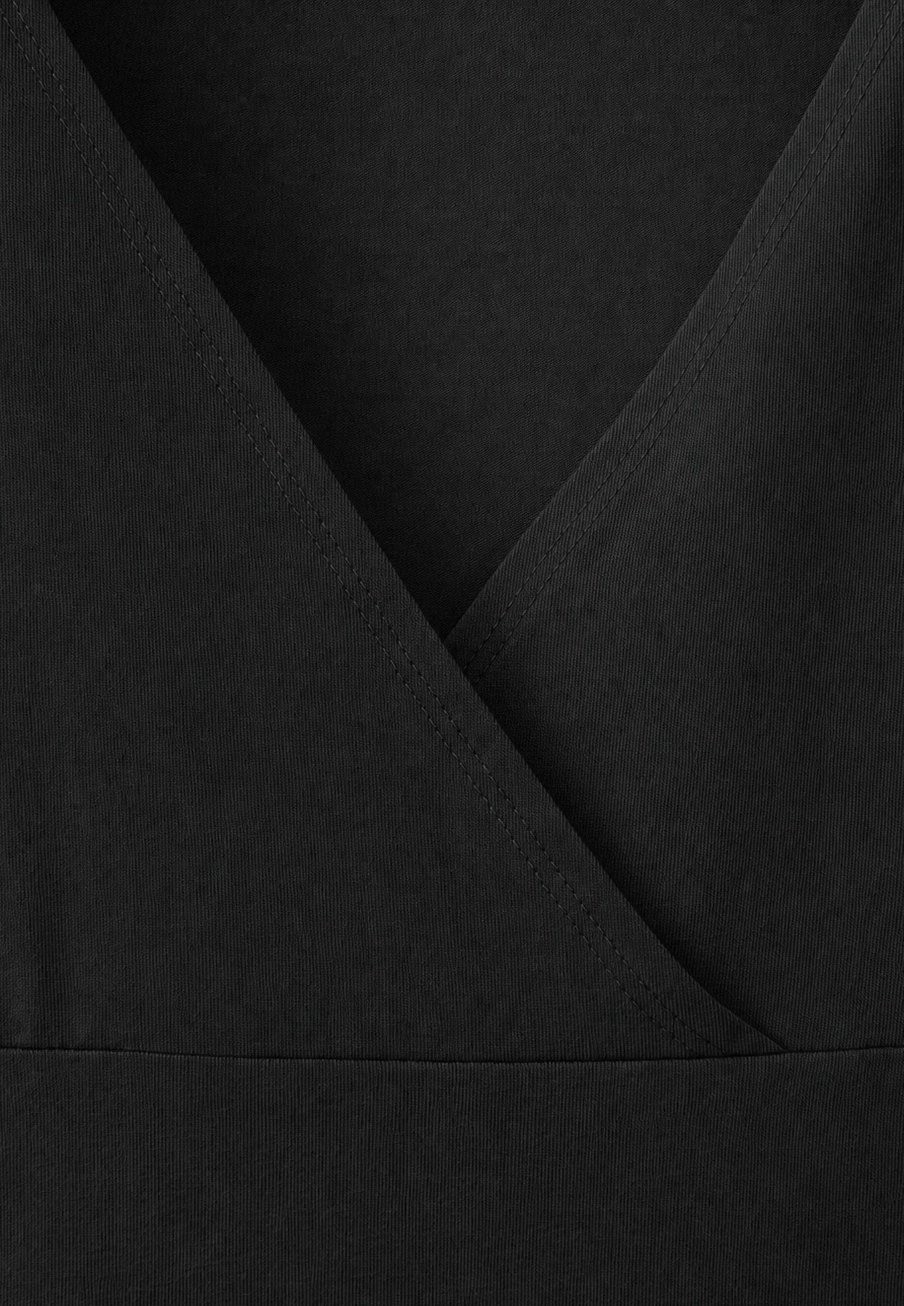 Underbust cut-out top — Black