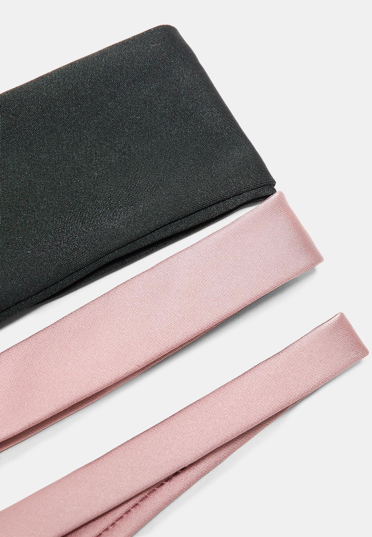 Set of 3 elasticated sport fur headbands — Pastel pink