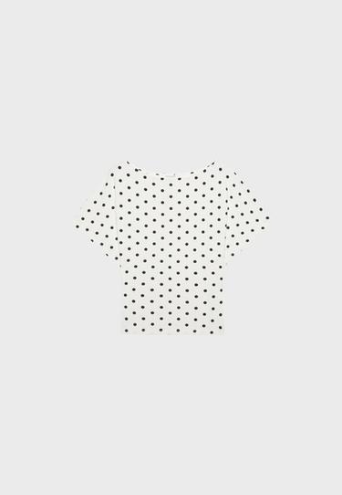 Short sleeve boat neck T-shirt — Ecru 7